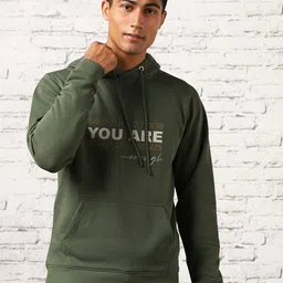 NOBERO Men Typography Printed Hooded Sweatshirt-11