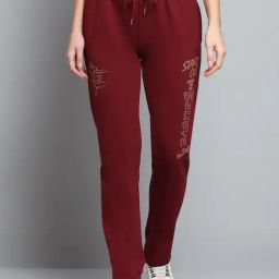Monte Carlo Wine Regular Fit Printed Track Pants-9