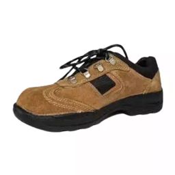 PRIME Steel Toe Safety Shoes Leather Low Ankle Size UK 10 Brown, Suede-image-35