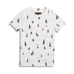 TOMMY HILFIGER Boys White Cotton Printed T-Shirt-picture-21