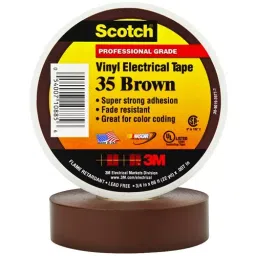 3M TAPE, INSULATION, PVC, BROWN 0.75INX66FT, 35 BROWN (3/4X66FT)-40