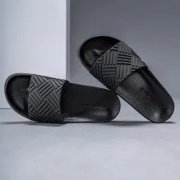 Red Tape Men's Black Slides-picture-11