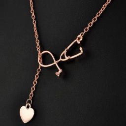 OOMPH Gold Tone Love Doctor Lariat Fashion Necklace for Women-43