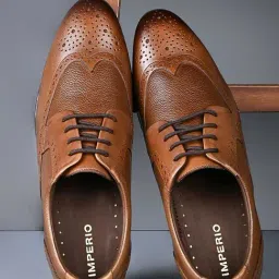 Imperio by Regal Men's Tan Brogue Shoes-image-56