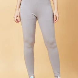 Being Human Grey Slim Fit Mid Rise Leggings-image-102