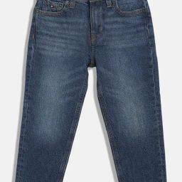 TOMMY HILFIGER Boys Blue Cotton Solid Jeans-picture-3
