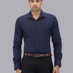 Raymond Blue Slim Fit Printed Shirts-picture-35