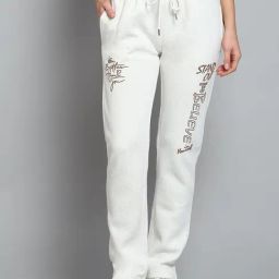 Monte Carlo Off White Regular Fit Printed Track Pants-27