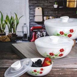 Cello White Opalware 3-Piece Mixing Bowl Set-10