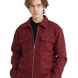 Rare Rabbit Red Regular Fit Print Jacket-image-9