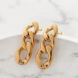 Johori Gold Link Drop Earring-34