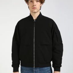 Calvin Klein Black Relaxed Fit Reversible Jacket-image-74