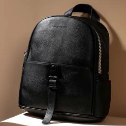 HauteSauce Black Large Leather Mini Backpack-47