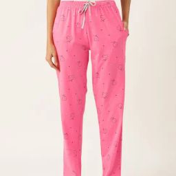 Leading Lady Pink Printed Lounge Pants-picture-17