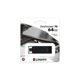 Kingston DataTraveler DT70 64 GB Type-C USB 3.2 Flash Drive (Black) image 3