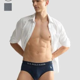 U.S. Polo Assn. Navy & Grey Briefs - Pack of 2-image-63