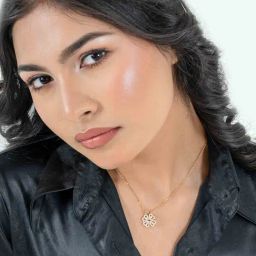 Johori Gold Eternal Heart Clover Chain Necklace-43