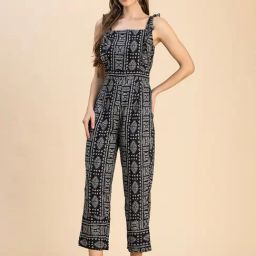 Moomaya Black Printed Jumpsuit-30
