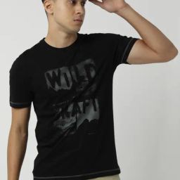 Wildcraft Black Cotton Regular Fit Printed T-Shirt-picture-16
