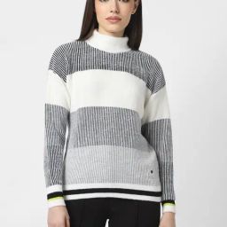 Van Heusen Grey Striped Sweater-image-29