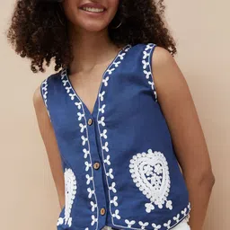 Colour Me by Melange Women Embroidered Cotton Top-picture-24
