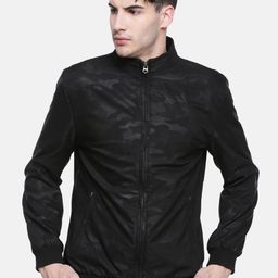 t-base Men Black Printed Lightweight Jacket-image-55