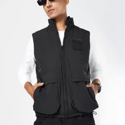 SF Jeans by Pantaloons Jet Black Polyester Regular fit Jackets-picture-37