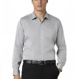 Van Heusen Grey Cotton Slim Fit Shirt-picture-7