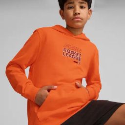 Puma Boys Orange Cotton Printed Hoodie-picture-31