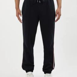 Tommy Hilfiger Navy Cotton Regular Fit Joggers-image-57