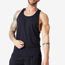 Domyos by Decathlon Black Slim Fit Gym Vest-image-33