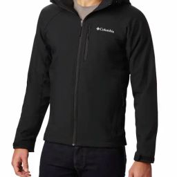 Columbia Black Regular Fit Cascade Ridge Softshell Hooded Jacket-picture-11