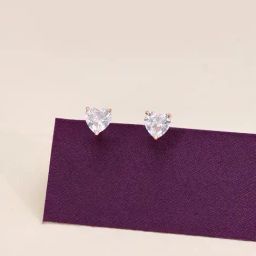 Kai Jewel Sterling Silver s Dainty Hearts Rose Gold Earrings for Women-image-73