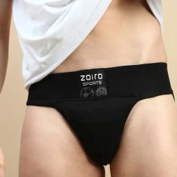 Zoiro Black Cotton Solid Briefs-image-8