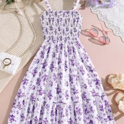Bolly Lounge Girls Purple Floral Party Dress-image-42
