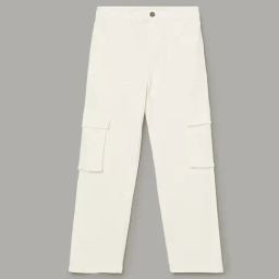 Fame Forever by Lifestyle Kids White Cotton Blend Regular Fit Trackpants-picture-31