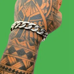 Dynamic Retail Global Men Silver-Plated Link Bracelet-image-12