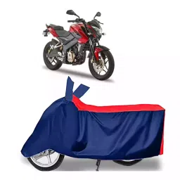 Auto Pearl Two Wheeler Cover with Bag for Bajaj Pulsar 200NS FI, Red & Blue-image-38