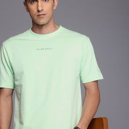 Allen Solly Solid Pure Cotton Casual T-shirt-image-24