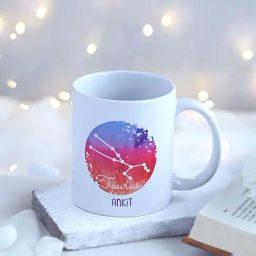FNP Multicolor Ceramic Taurus Zodiac Sign Personalised Mug (325ml)-image-82