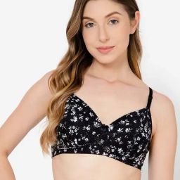 Clovia Black Printed Bra-15