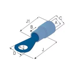 Braco Crimping Ring Terminal Non-Insulated 4-6 mm² Copper Assorted, R-115 image 3