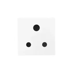 Legrand Indian Standard Socket with Shutter Myrius Classic White 6 Amp 2 Module, 6792 35-38