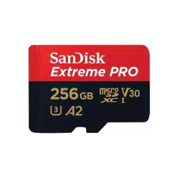 SanDisk Extreme PRO microSDXC Memory Card UHS-I Red & Black 256 GB, SDSQXCD-256G-GN6MA-14