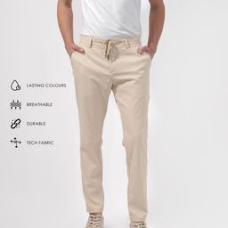 RARE RABBIT Men Nimb Drawstring Regular Fit Mid Rise Trouser-image-59