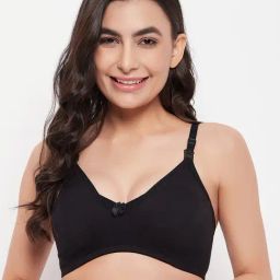 Clovia Black Full Coverage Maternity Bra-image-99