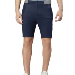 Slowave Navy Regular Fit Denim Shorts-picture-28