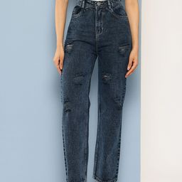 Aarika Women London Mildly Distressed Light Fade Stretchable Jeans-image-89