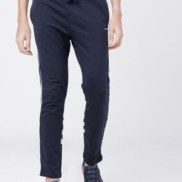 HIGHLANDER Men Navy Blue Solid Slim-Fit Track Pants-image-87