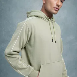Roadster Men Striped Hooded Fleece Sweatshirt-image-52